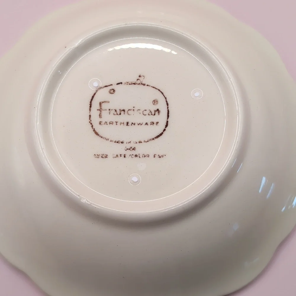 Set of 4 Vintage Franciscan Desert Rose Earthenware Berry Side Dish Bowls 5.25